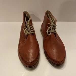 Sols Handmade Brown‎ Leather Huarache Desert Boots Womens Size 10 MX 28